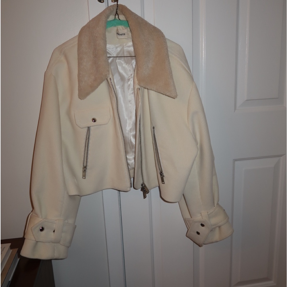 Khaite corduroy and shearling oversized jacket